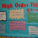 A bulletin board about High Order Thinking Questioning Stems