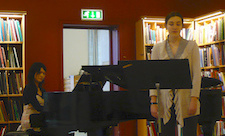 Vocal recital in a library