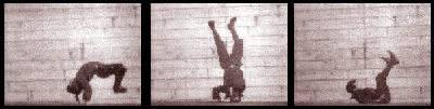 Film strip of acrobat